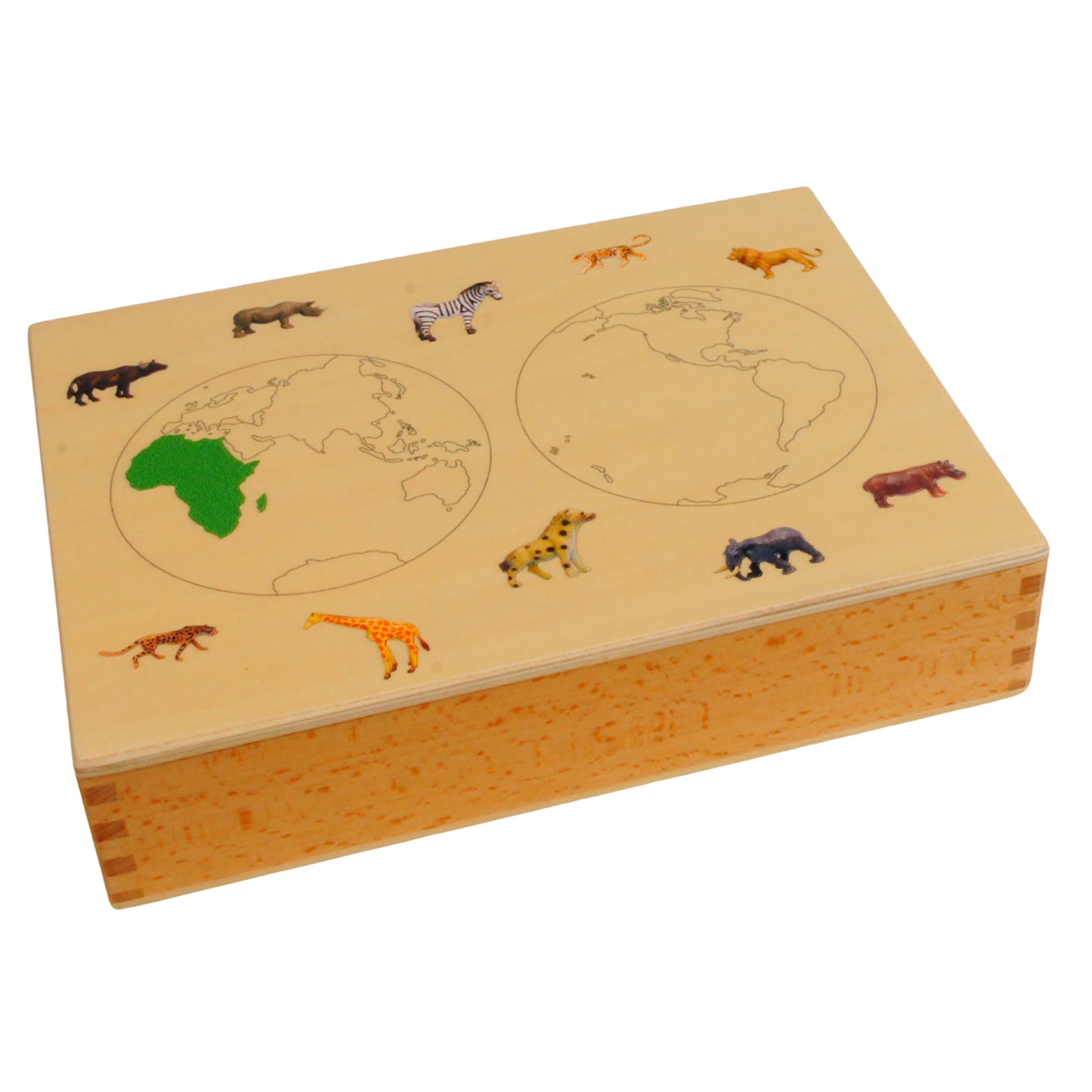 Mini Animaux continentaux – Afrique, texte personnalisé, bilingue, monolingue