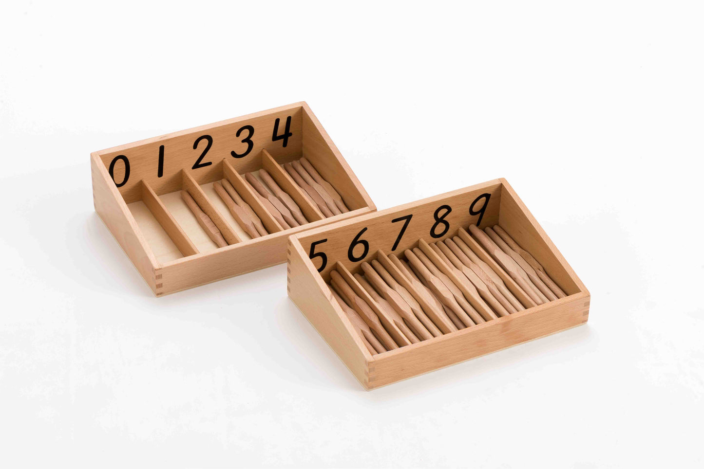 Spindle Boxes -English numbers