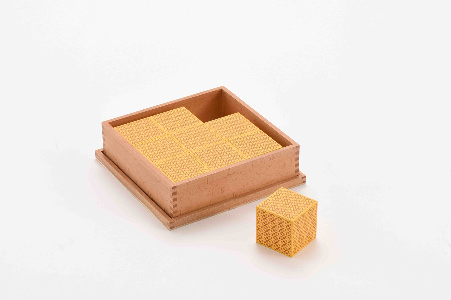 9 Wooden Cubes with box