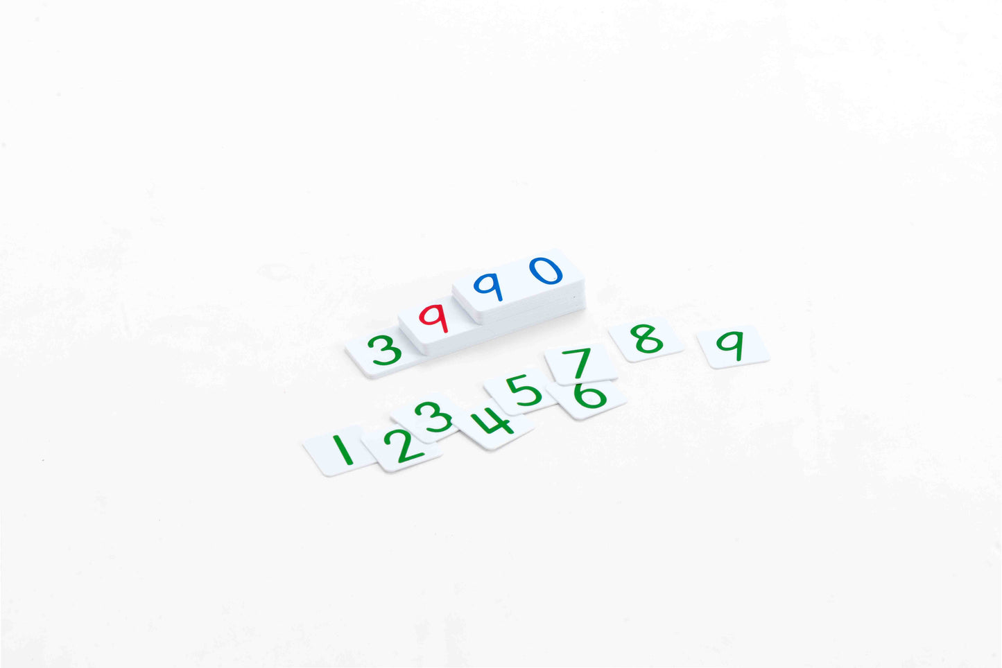 Small Number Cards 1-3000, Plastic-English numbers