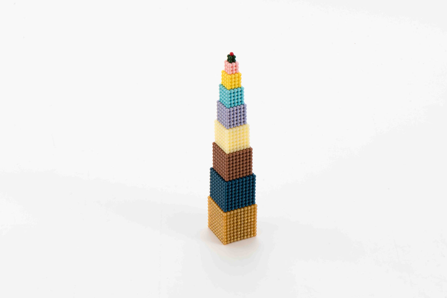 Cubic Beads Tower--Connected Beads