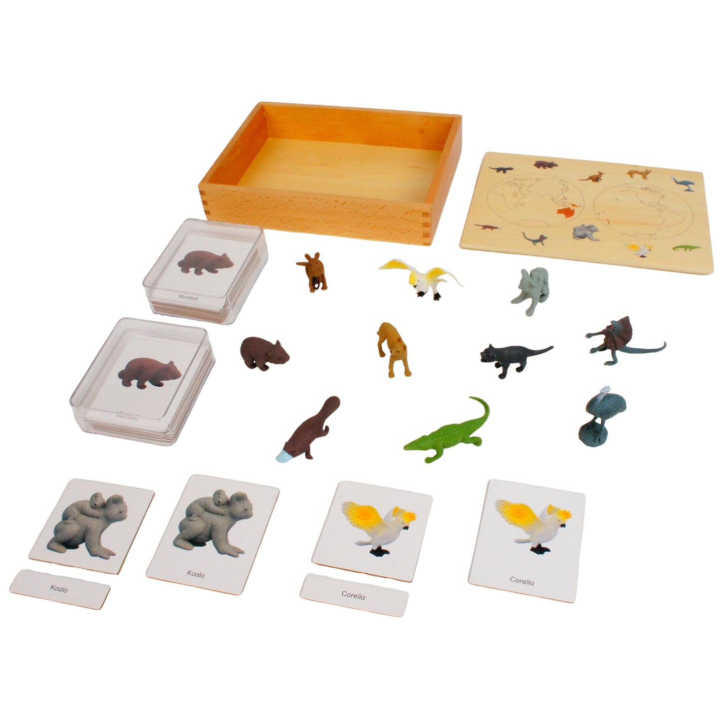 Mini-animaux continentaux – Australasie, texte personnalisé, bilingue, monolingue