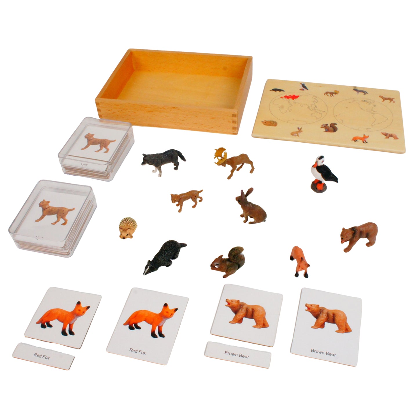 Mini Animaux continentaux – Europe, texte personnalisé, bilingue, monolingue