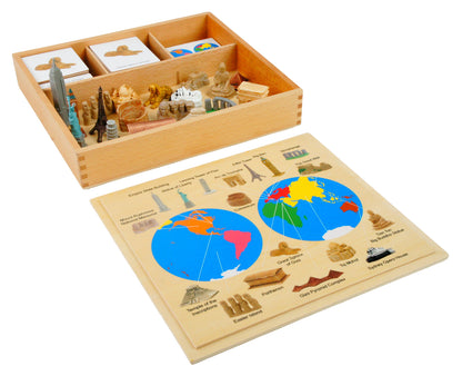 Monuments du monde, texte personnalisé, bilingue, monolingue