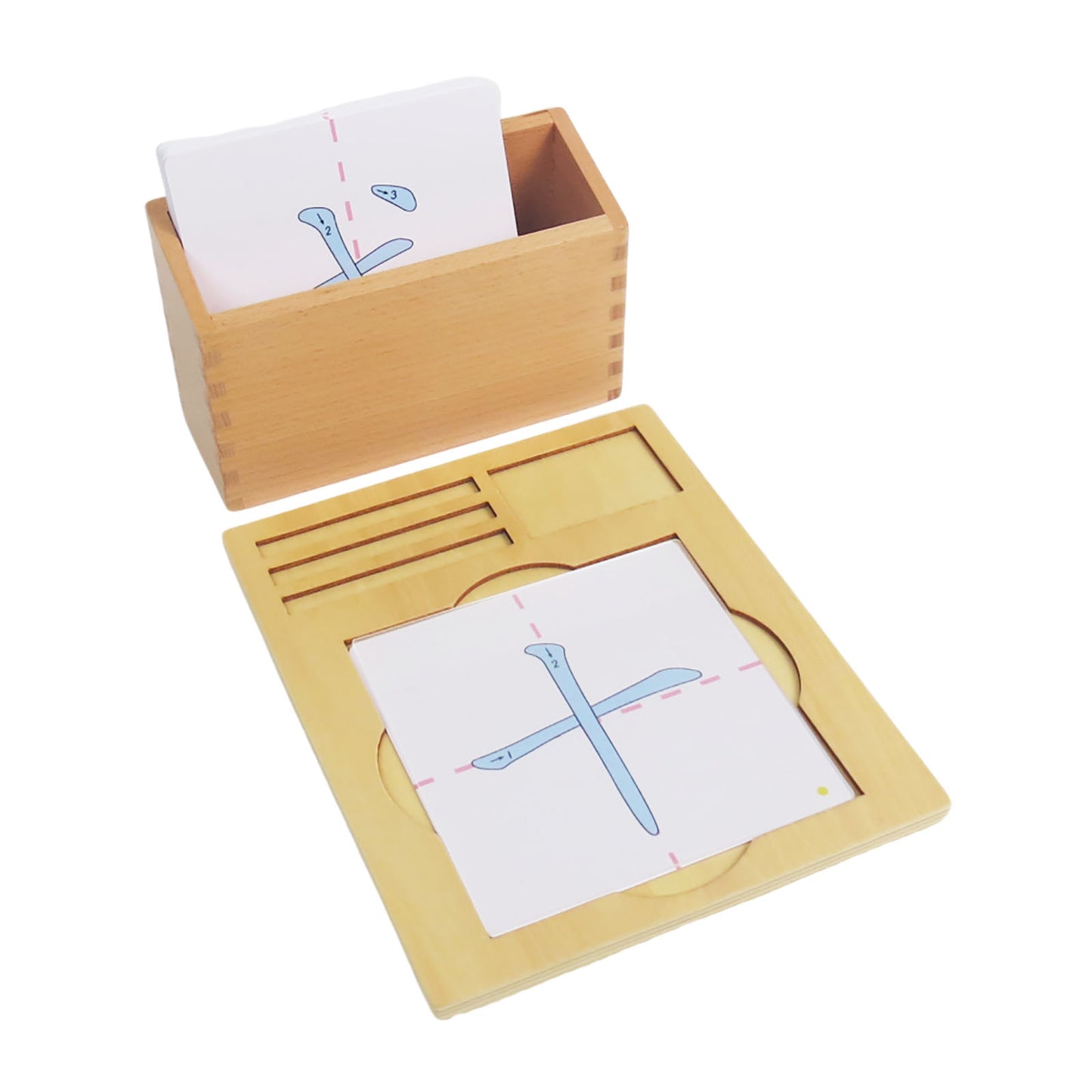 Chalk radical stroke order cards No.5