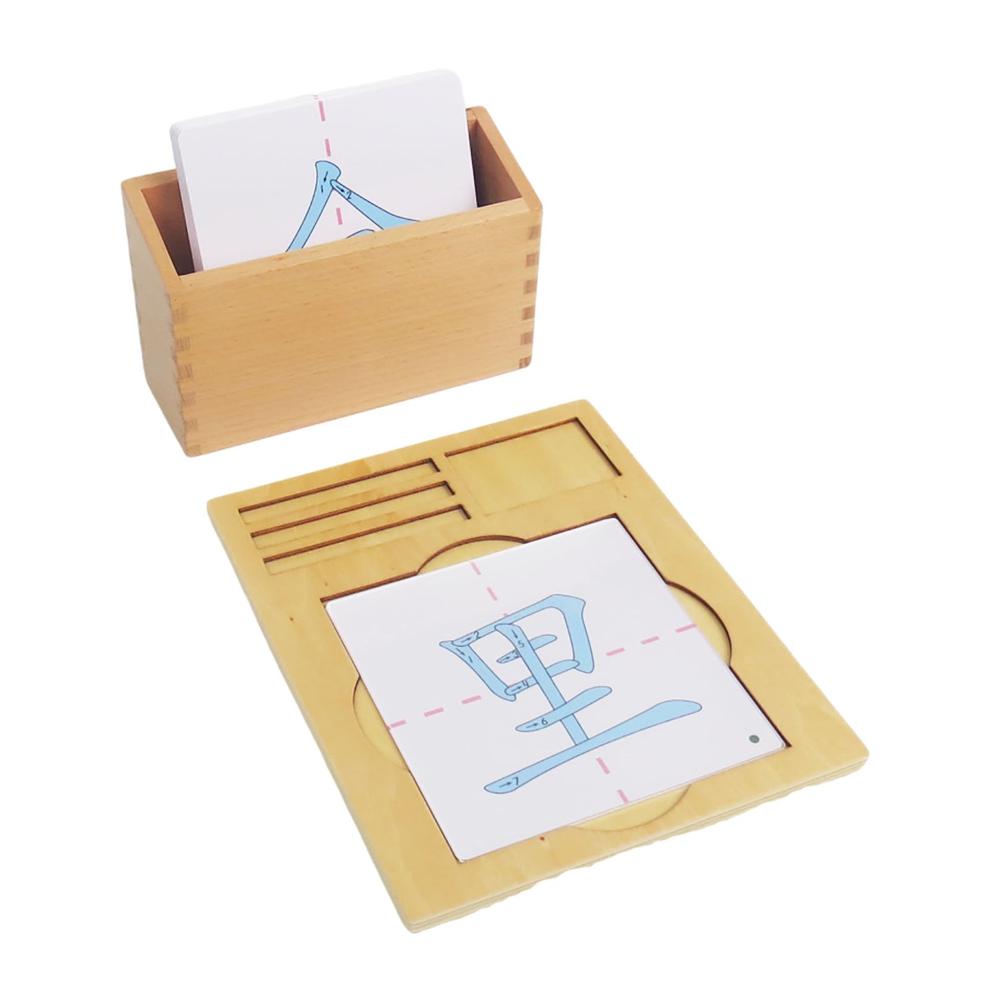 Chalk radical stroke order cards No.10