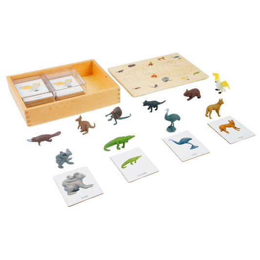 Mini-animaux continentaux – Australasie, texte personnalisé, bilingue, monolingue