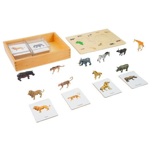Mini Animaux continentaux – Afrique, texte personnalisé, bilingue, monolingue