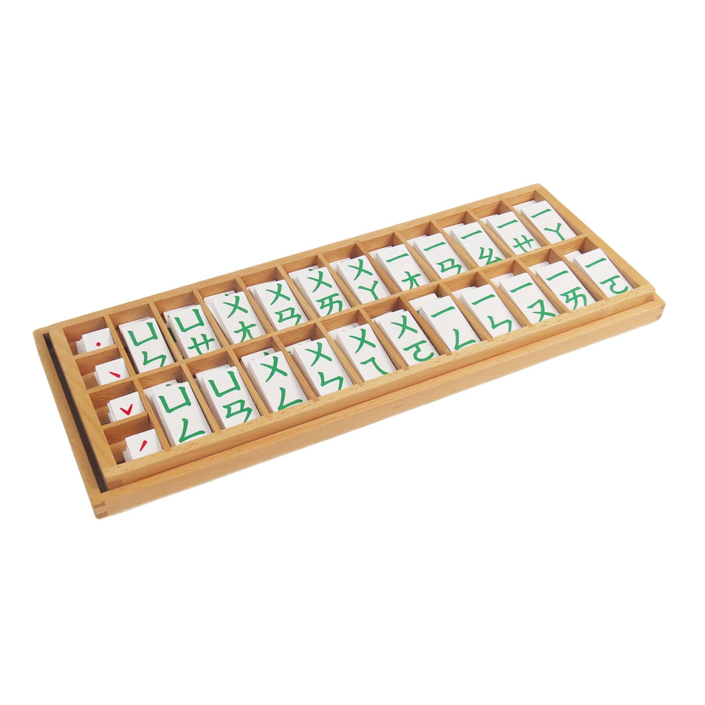 Zhuyin green combination vowel cards with box