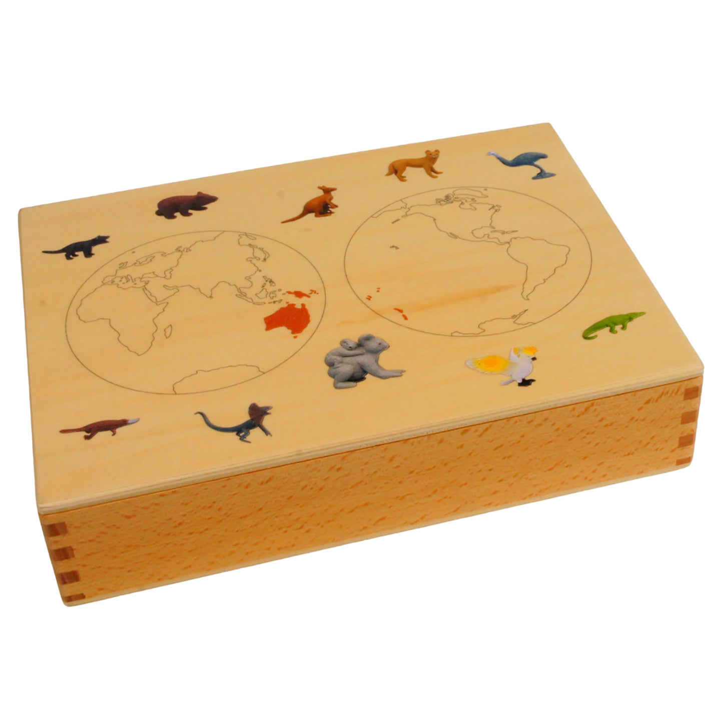 Mini-animaux continentaux – Australasie, texte personnalisé, bilingue, monolingue