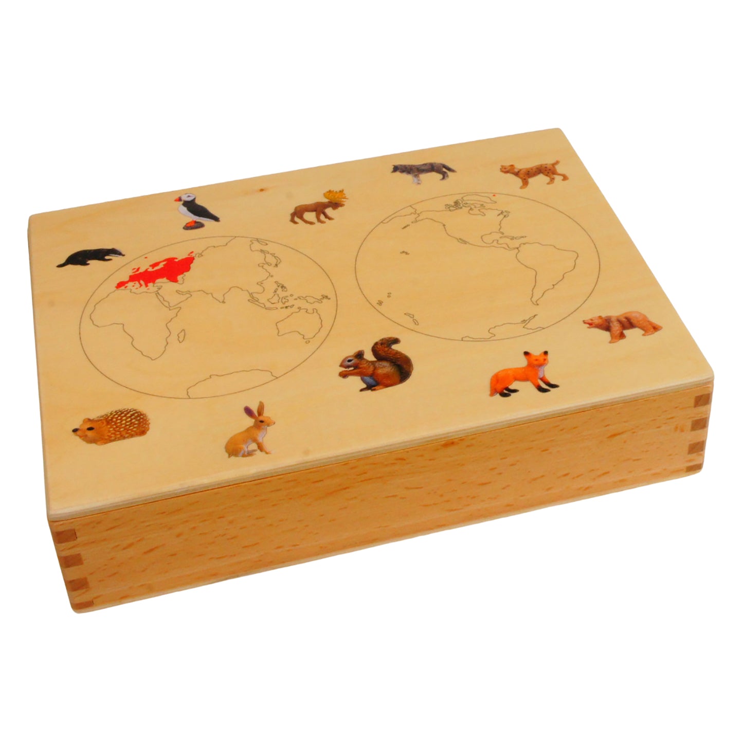 Mini Animaux continentaux – Europe, texte personnalisé, bilingue, monolingue