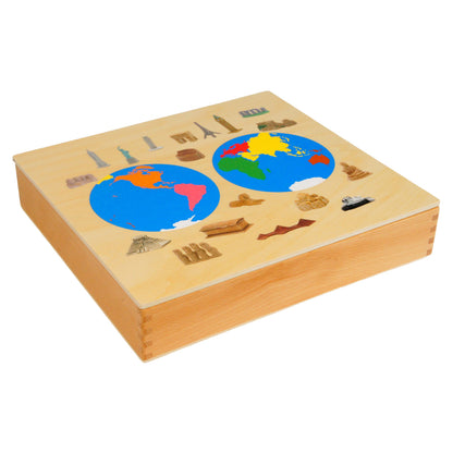Monuments du monde, texte personnalisé, bilingue, monolingue