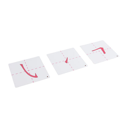 Chalk basic Chinese character stroke order cards