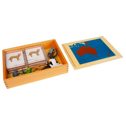 Mini-animaux continentaux – Australasie, texte personnalisé, bilingue, monolingue