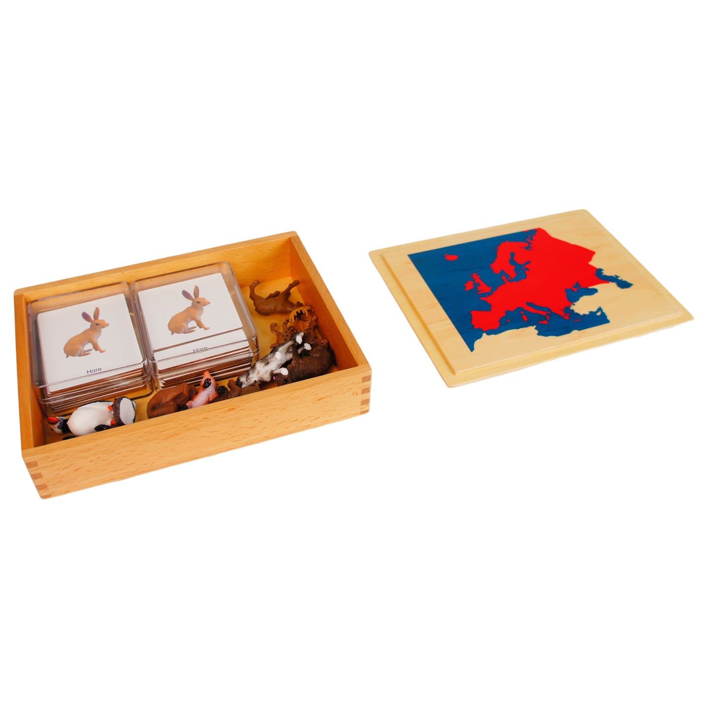 Mini Animaux continentaux – Europe, texte personnalisé, bilingue, monolingue