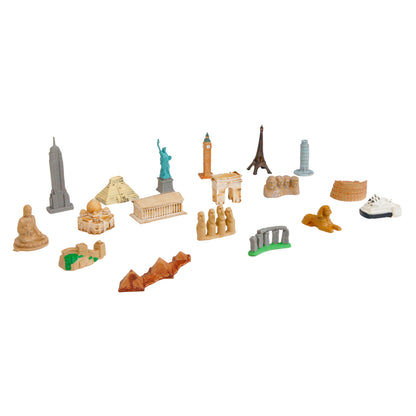 Monuments du monde, texte personnalisé, bilingue, monolingue