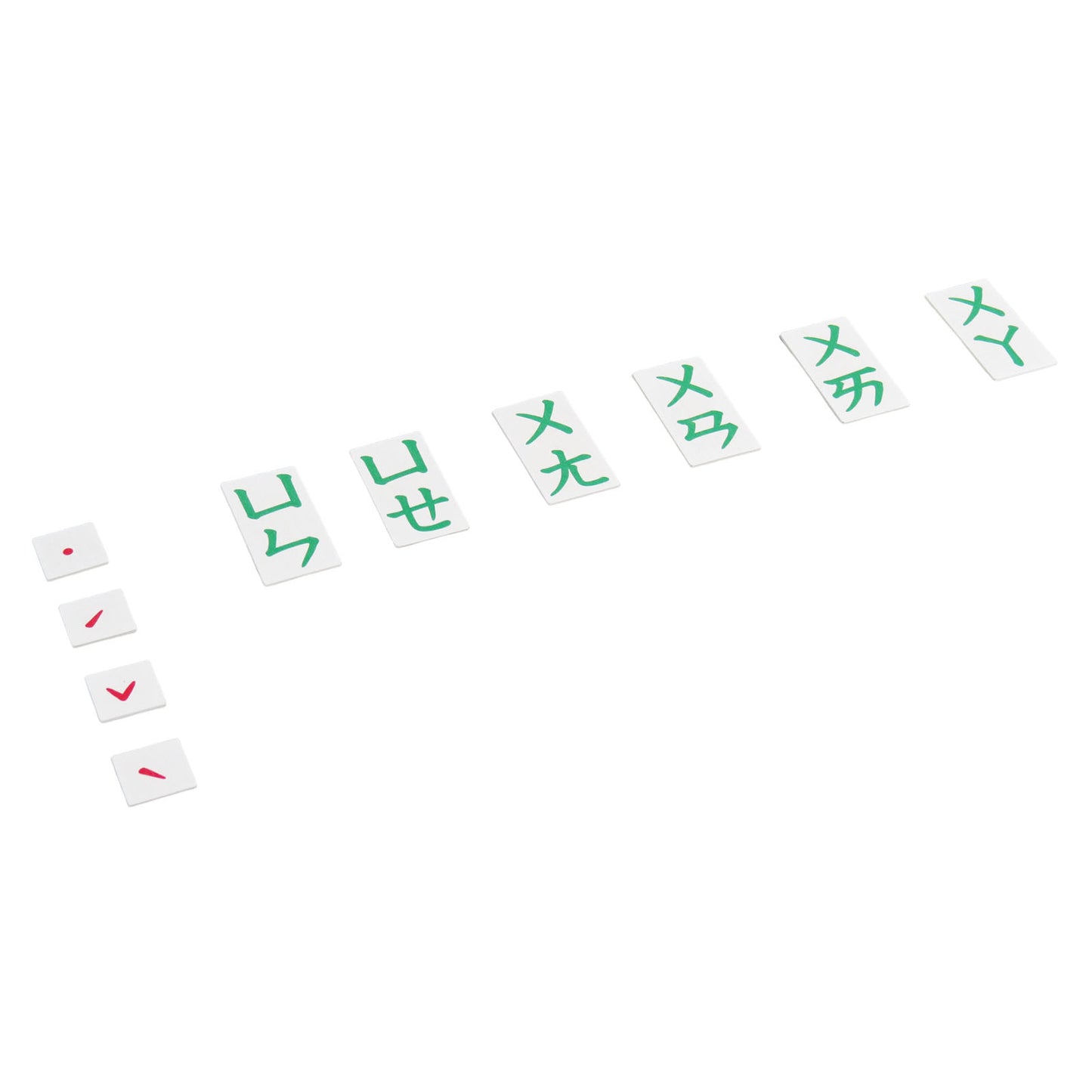 Zhuyin green combination vowel cards with box