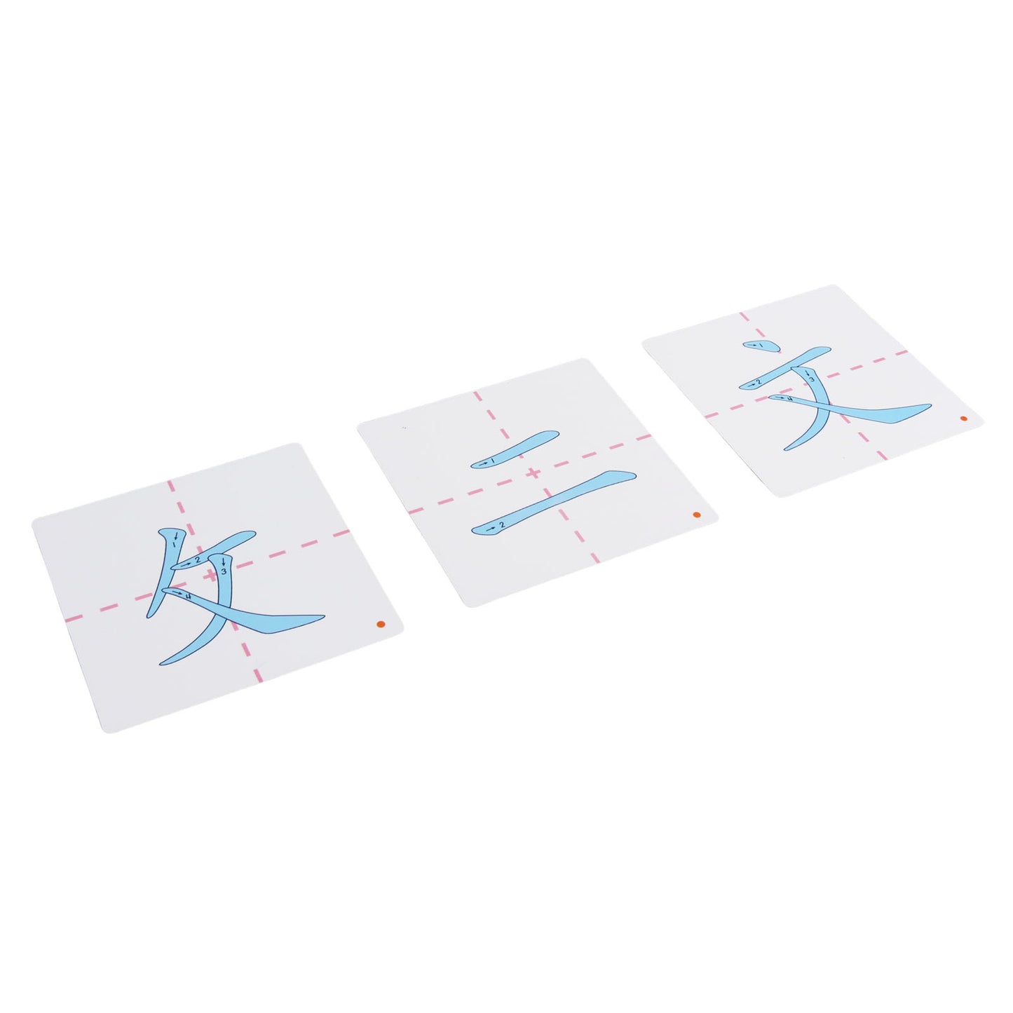 Chalk radical stroke order cards No.4