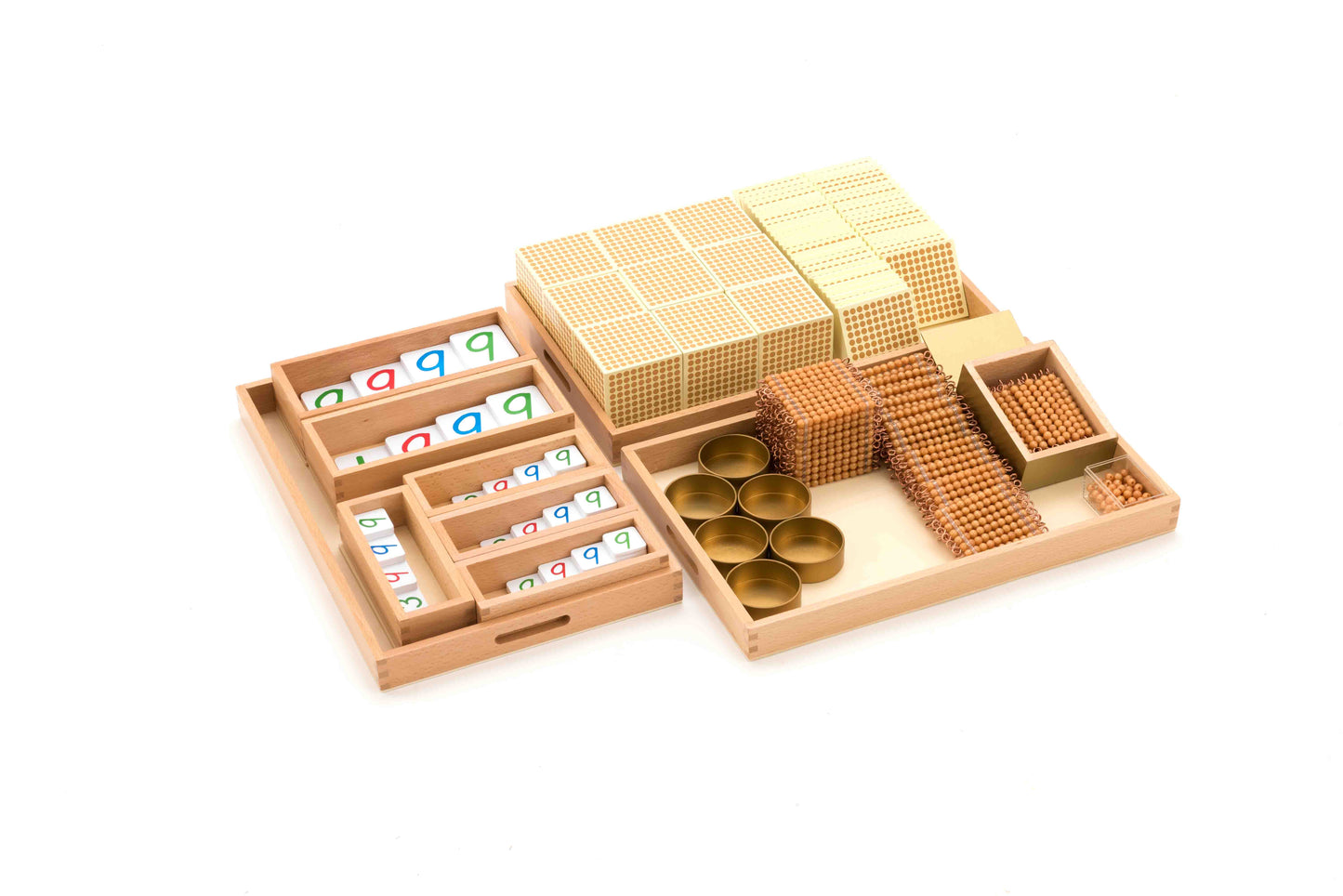 Golden Bead Material, Individual/Plastic Cards-English numbers