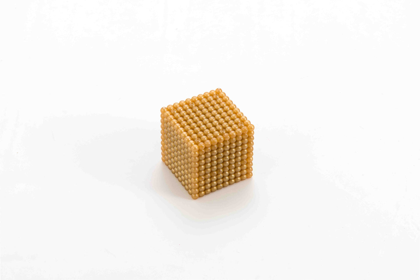 Golden Bead Cube Of 1000,  connected  Beads