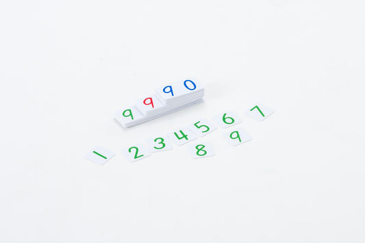 Small Number Cards 1-9000, Plastic-English NUMBERS