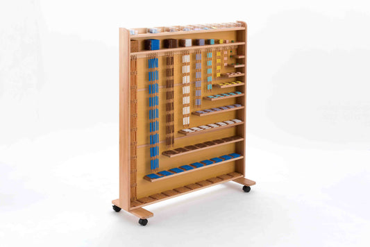 Bead Material Cabinet with castors---beech wood