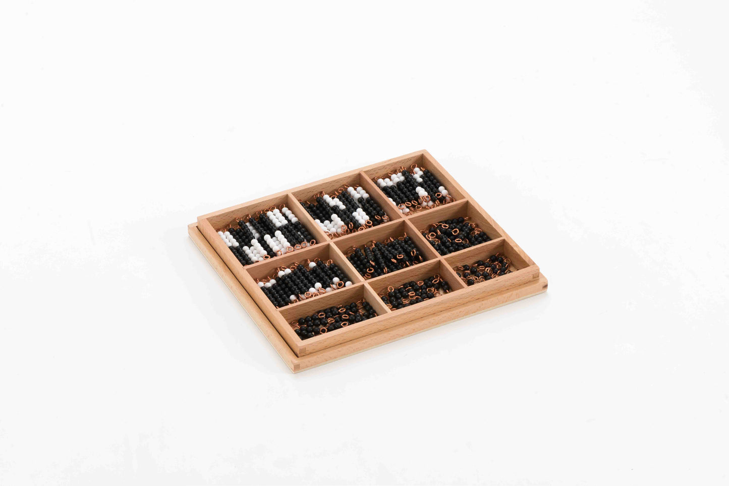 1-9 Black/white beads, 20pcs per each