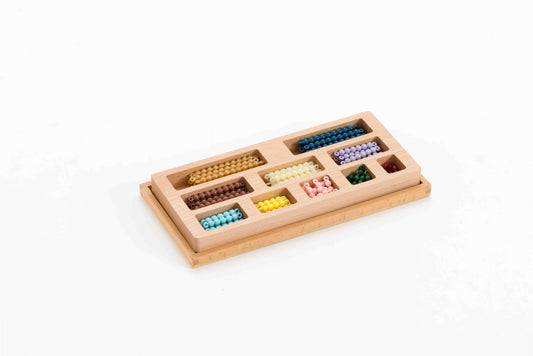 the box with 1-10 color bead bars,10pcs each of them (Connected Beads)