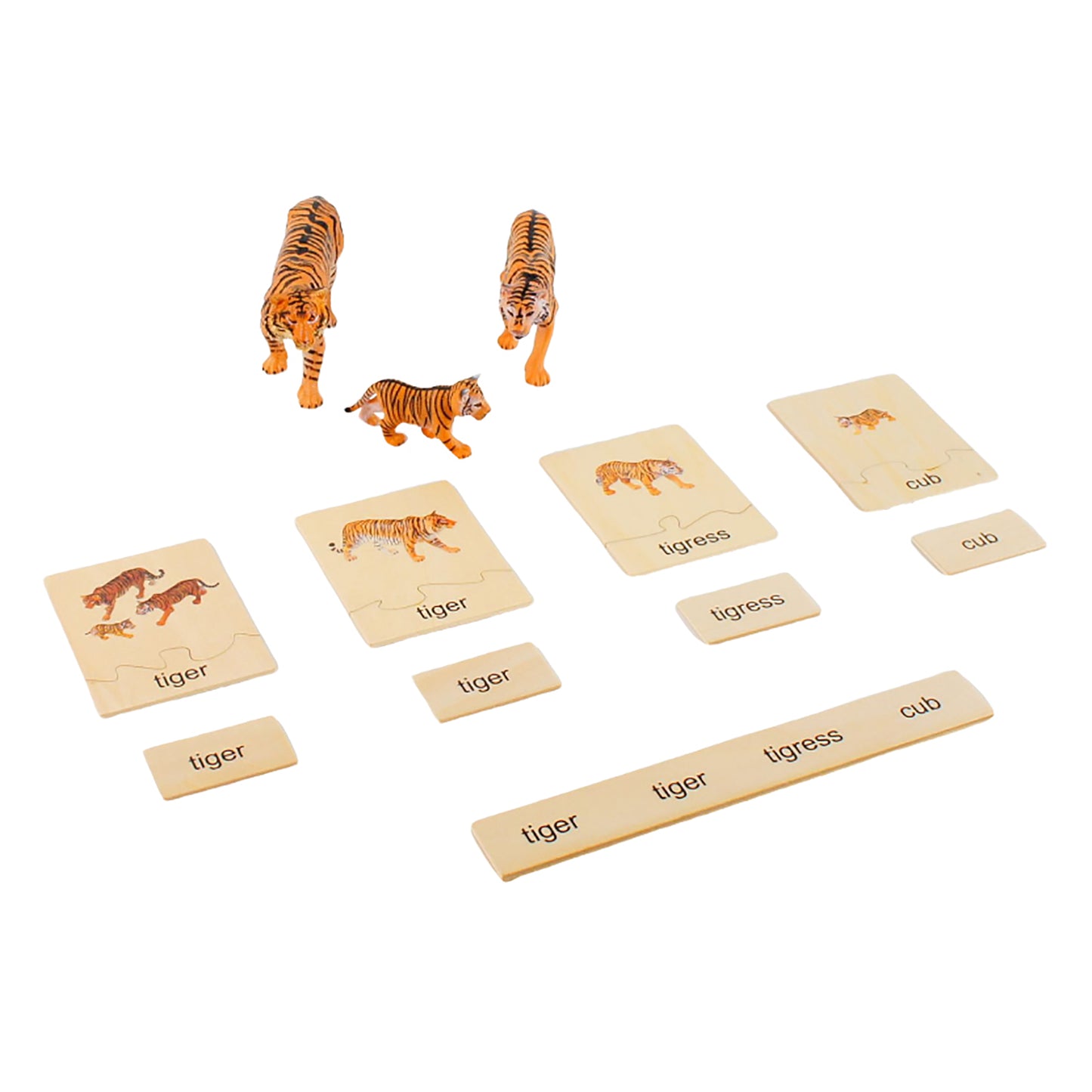 Animal Family- Tiger， Custom Text，Bilingual，Monolingual