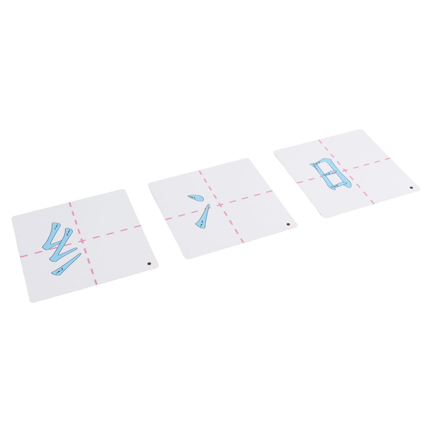 Chalk radical stroke order cards No.1