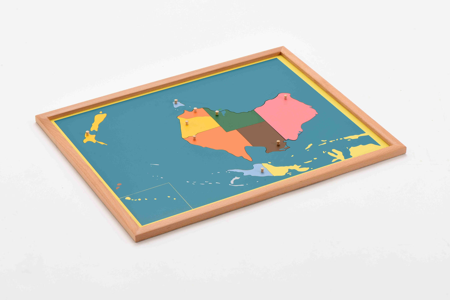 Puzzle Map of Australia---beech wood frame