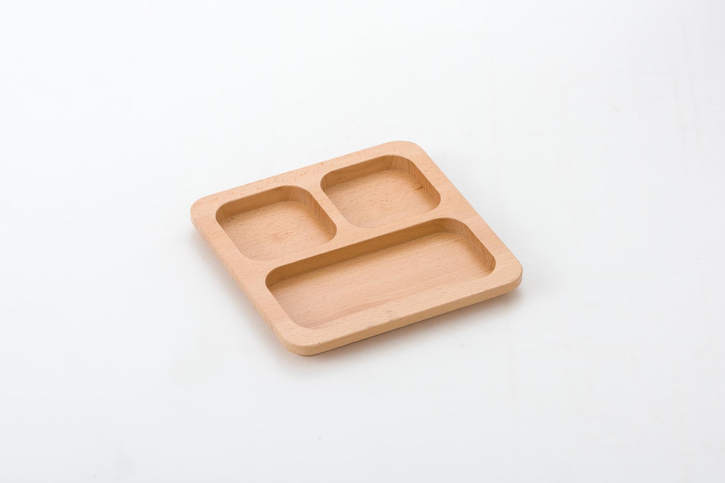 Square sorting tray -beech wood（20 cm * 20 cm * 2 cm）