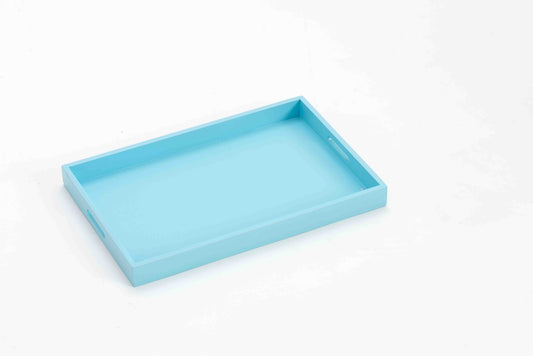 Wooden Tray ( 37.5×24.5cm )-Light Blue