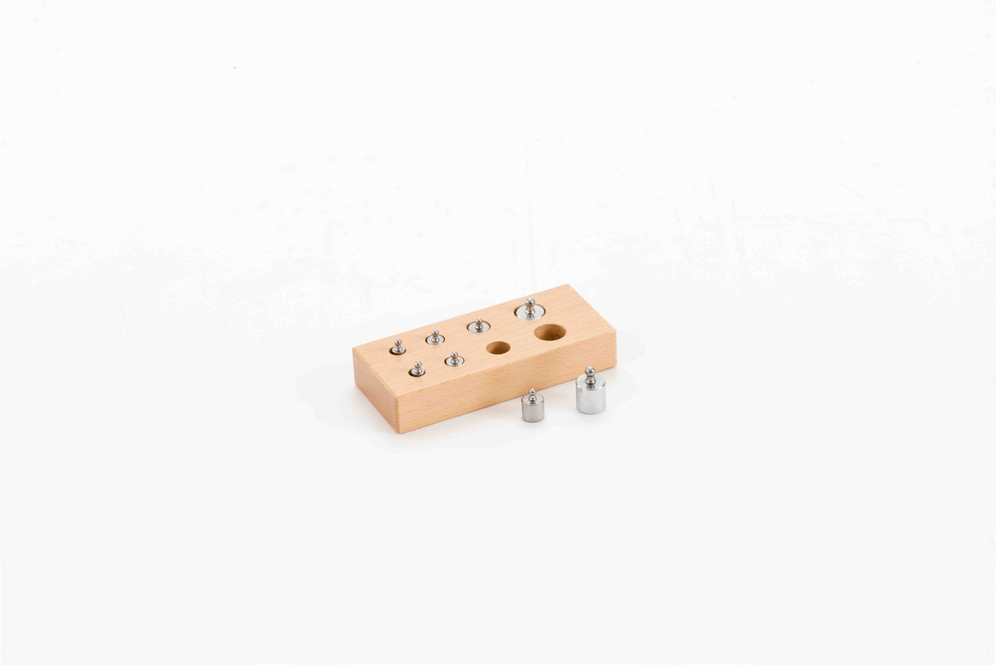 Weights with wooden stand