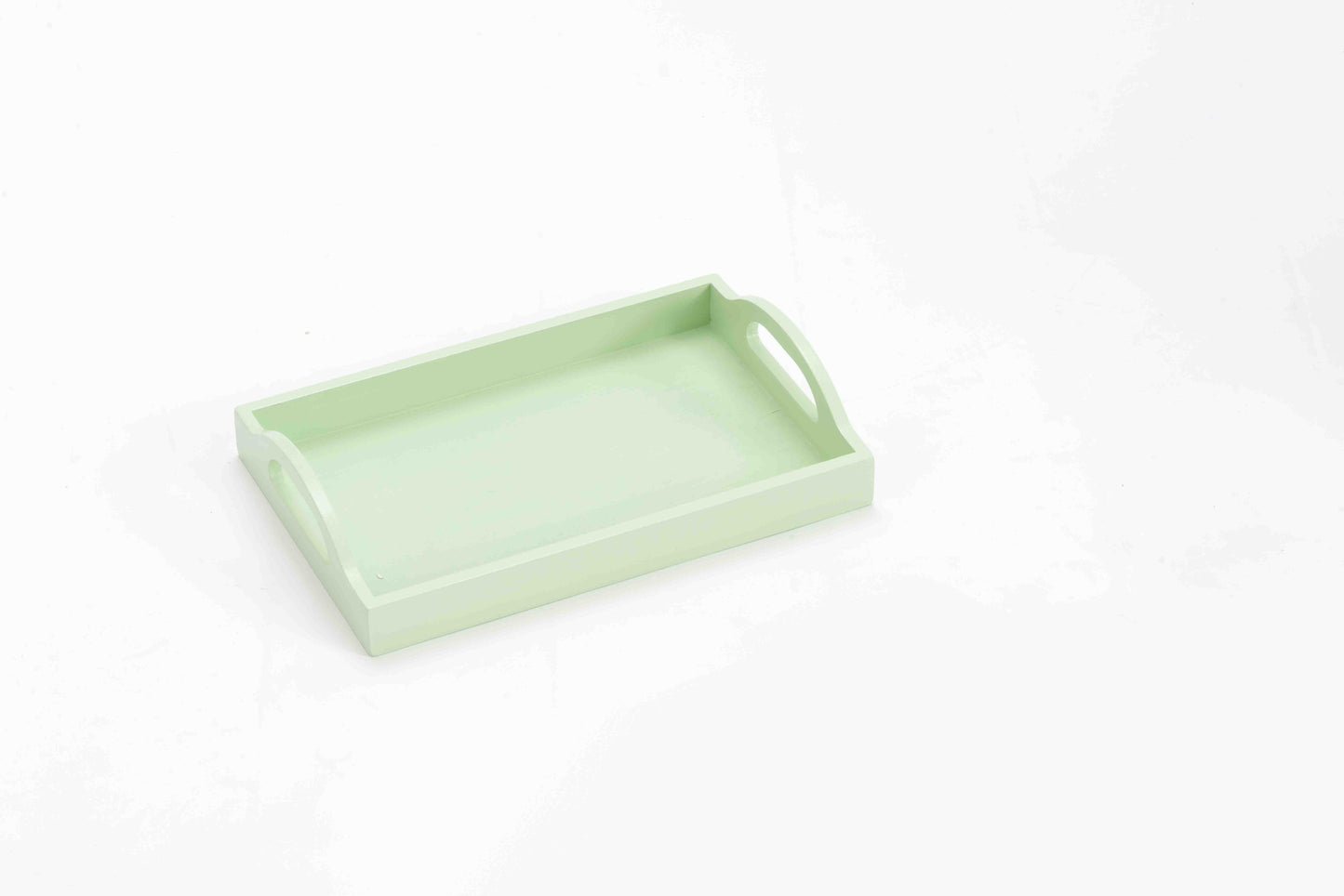 Trays-Medium with Handle-28*18 cm-Light Green