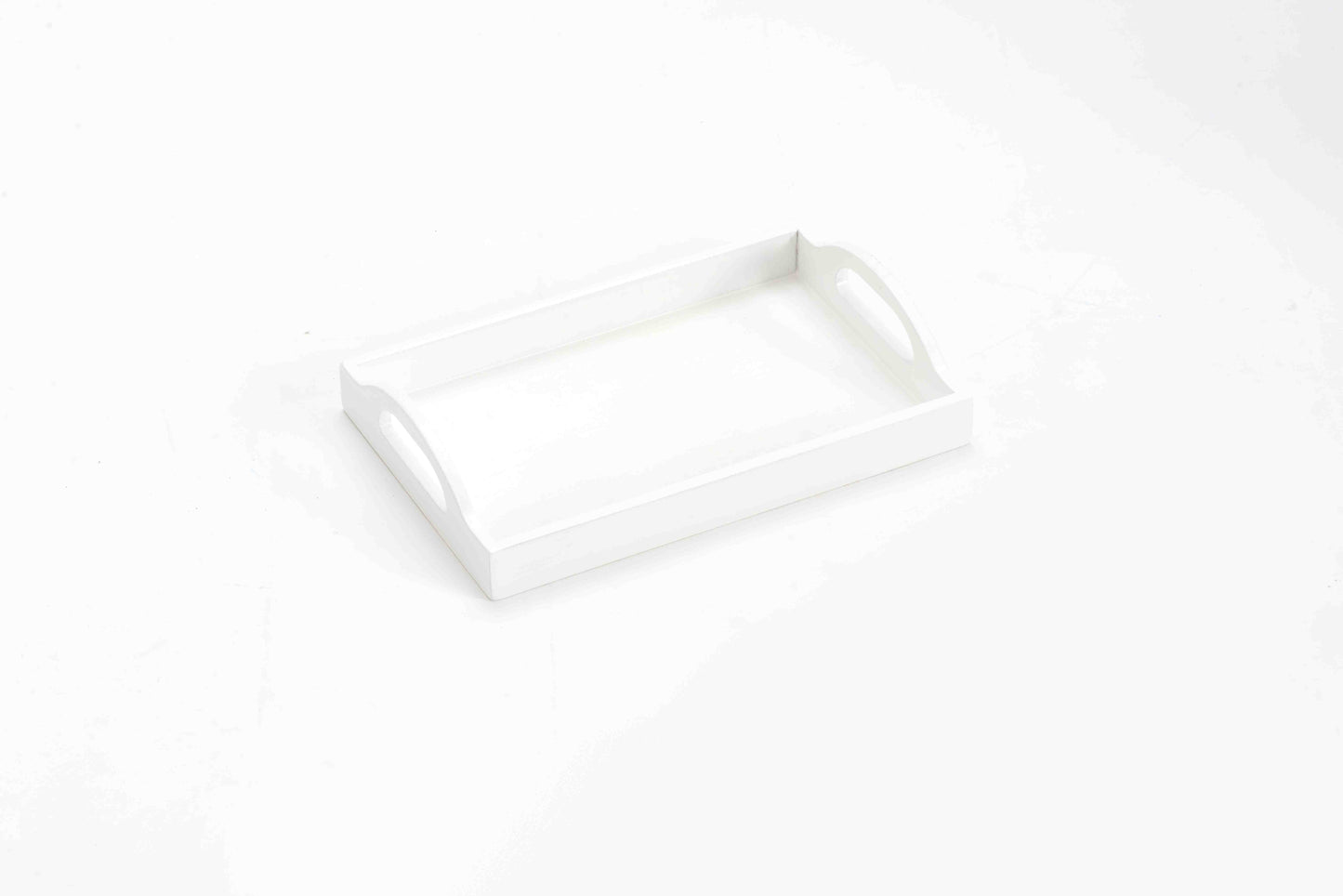 Trays-Medium with Handle-28*18 cm-White