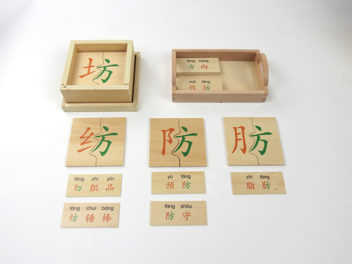 Chinese character phonetic components  box-fang